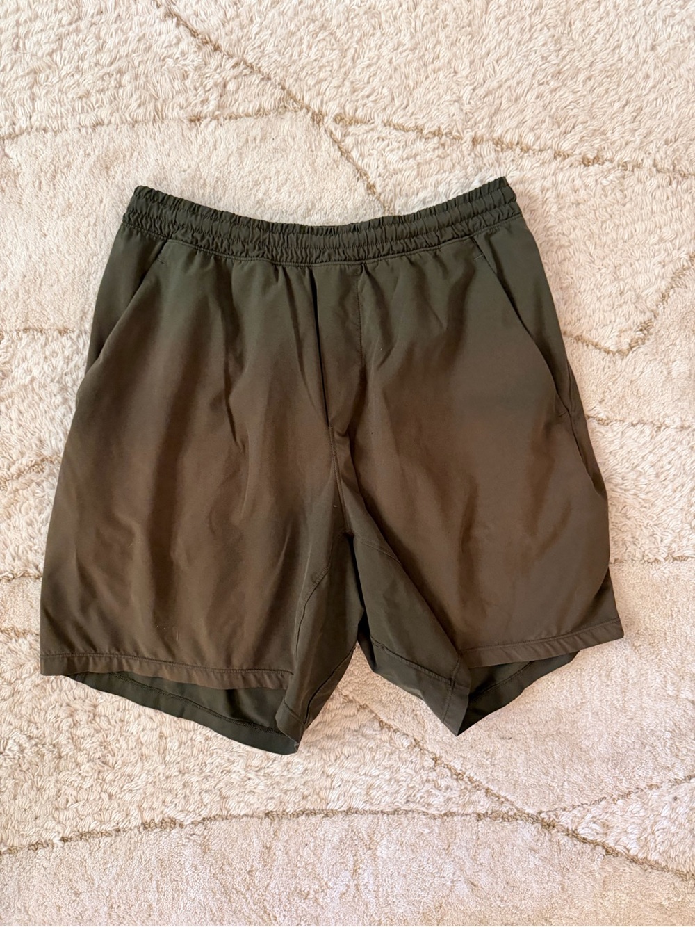 Lululemon Men's Olive Green Performance Shorts
